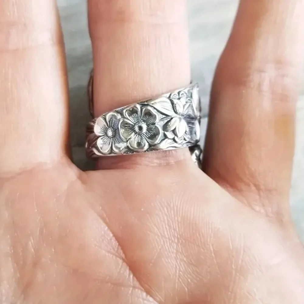 Sunflower Spoon Ring Adjustable